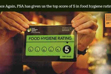 Once again, FSA‬ has given us the top score of 5 in ‪‎foodhygiene‬ rating.